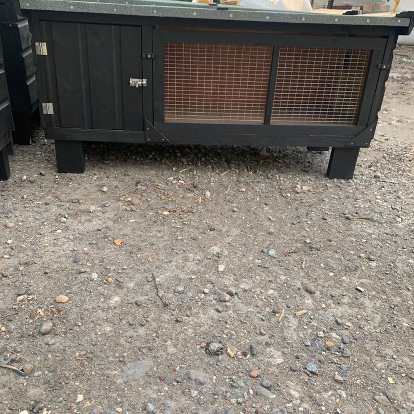 4ft Rabbit Hutch Single - Black